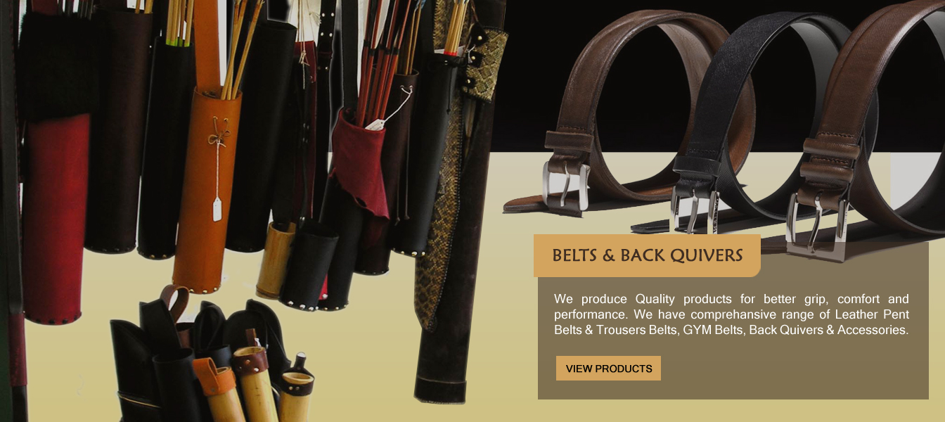 Manufacturers of Leather Pent Belts, Leather Back Quivers
